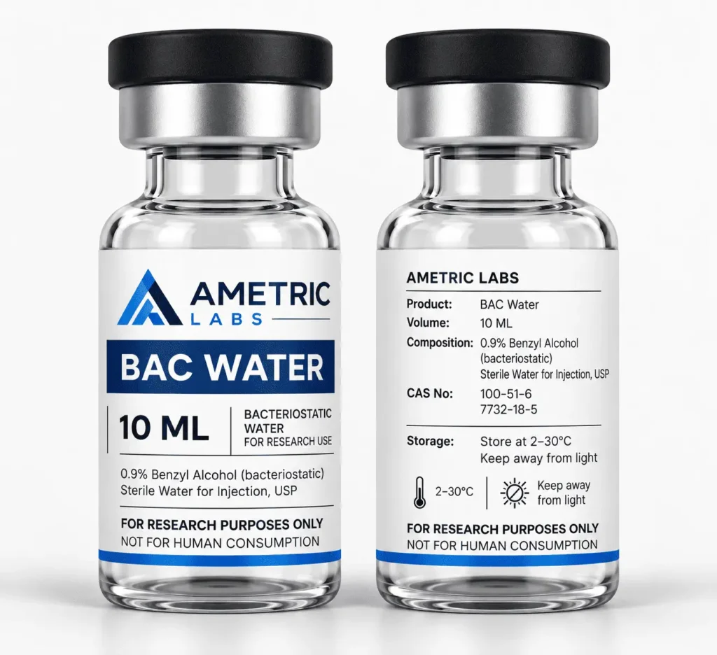 Ametric Labs BAC Water 10 ml laboratory research material vial